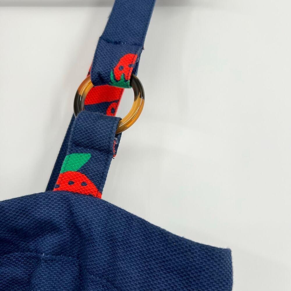 Anthropologie Maeve Square Neck Shift Strawberry Dress size Small In BlueBy - Picture 5 of 11